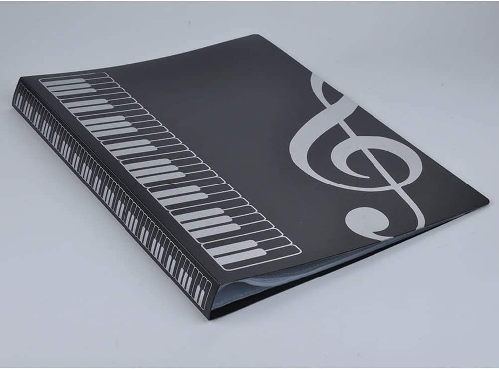 Dolder De Partition 6 Pages Classeur De Usique, A4 Noire Classeur à Pochettes, Étanche Dossier