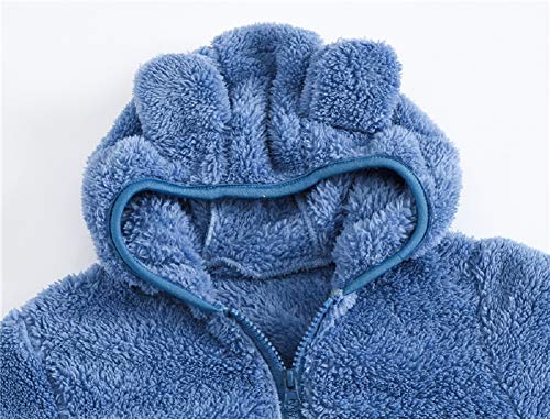 Image of Toddler Girls Boys Fleece Hoody Jacket Zip Up Teddy Coat Warm Winter Outwear