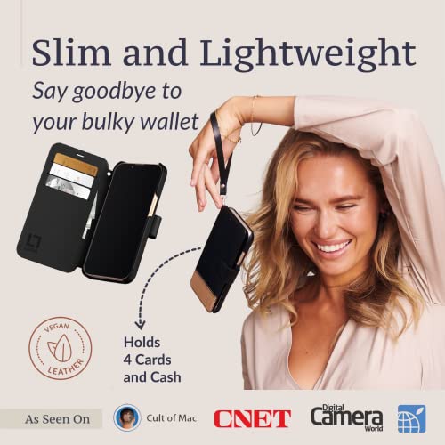 LUPA iPhone XR Wallet case, Durable and Slim, Lightweight with Classic Design & Ultra-Strong Magnetic Closure, Faux Leather, Golden Dusk, for Apple XR