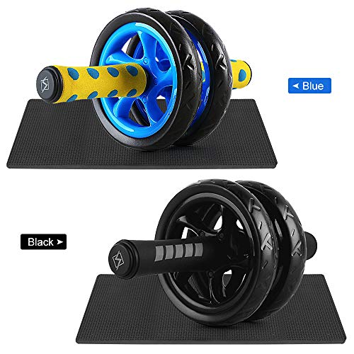 Roda de Fitness, Andoer Roda de rolo abdominal silenciosa com joelheira protetora Roda de fitness AB