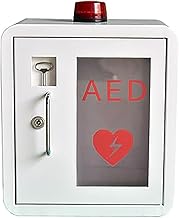 Wall-Mounted AED Defibrillator Cabinet, Built-in Alarm, Flashing Light, Transparent Window, for Office, Hotel, Hospital, School and Public Emergency Zones