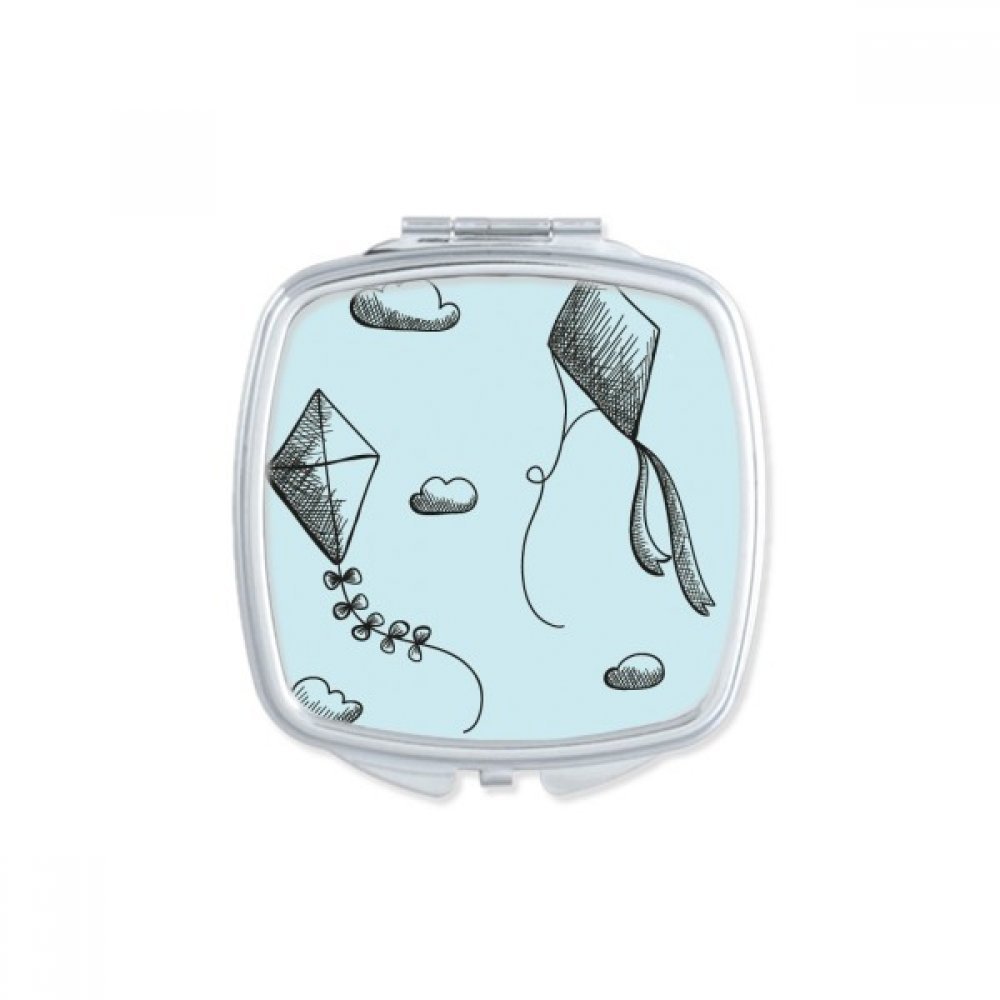 Miroir de poche mignon cerf-volant pour retouches beauté en déplacement