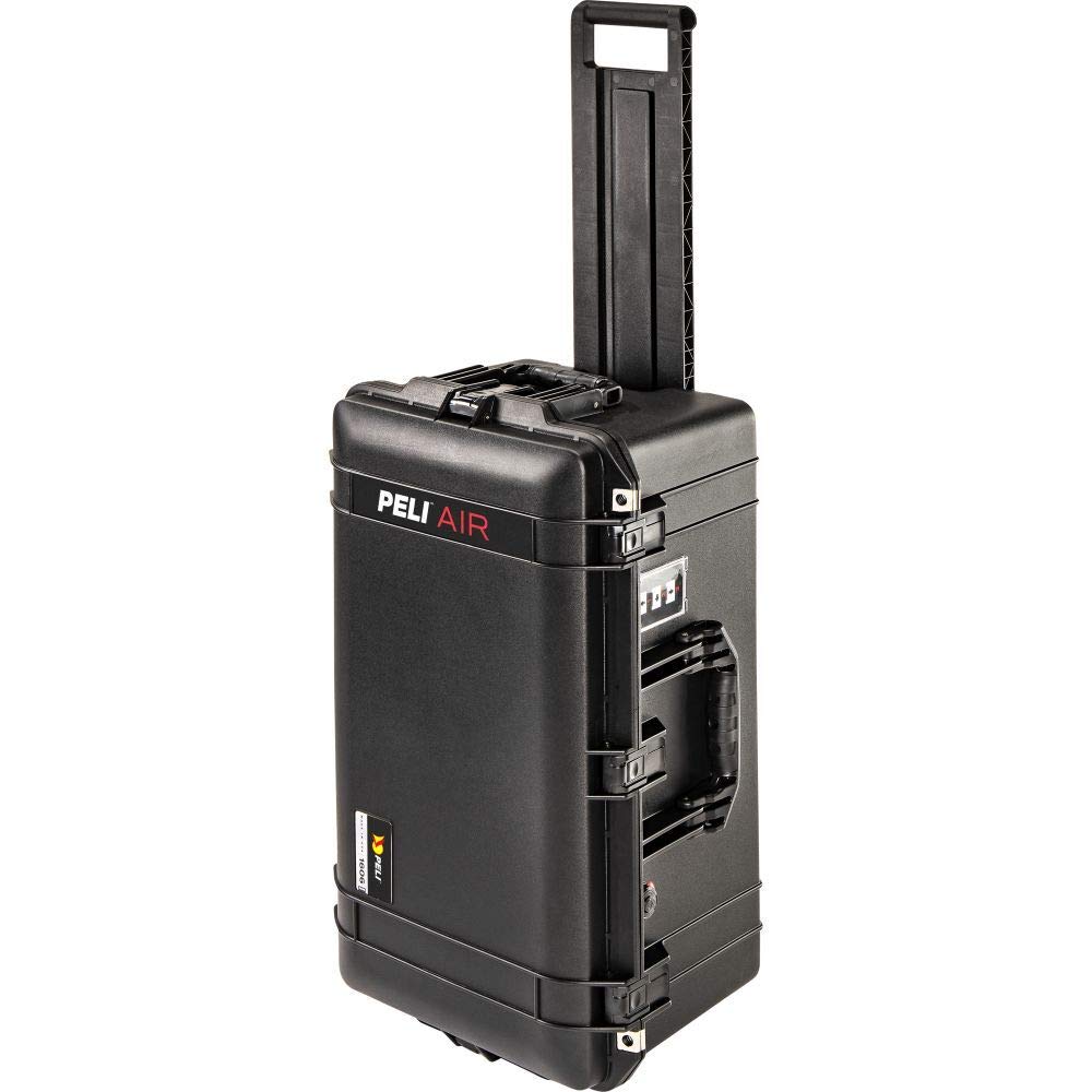 Peli 1606 Air Leichter Rollkoffer mit Einziehbarem Teleskopgriff für Empfindliches Fotoequipment, Wasser- und Staubdicht, 50L Volumen, Ohne Schaumstoffeinlage, Farbe: Schwarz