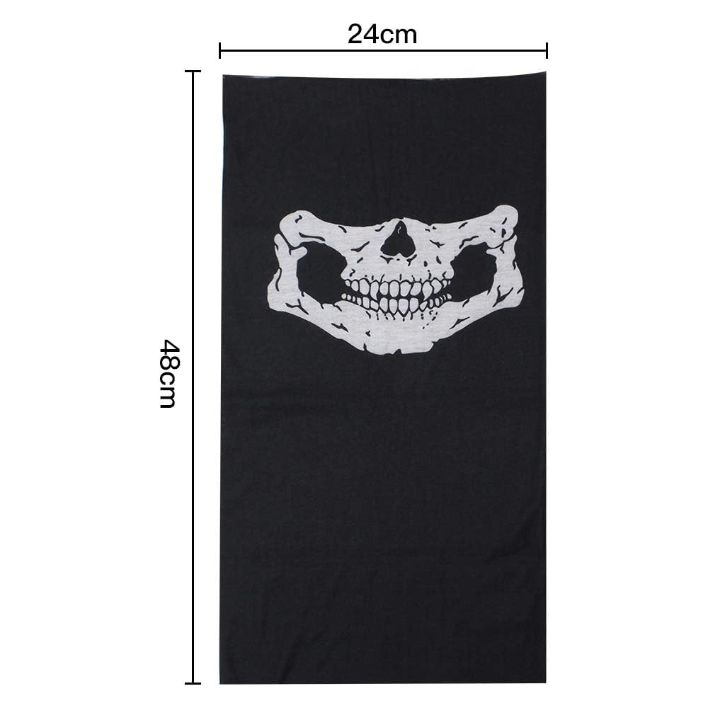 2 Piezas Máscara de Calavera Pasamontañas Bandana de Calavera Máscara Mágica para Halloween Motocicleta y Bici Senderismo Camping