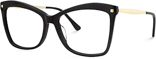 Vooglam Butterfly Blue Light Blocking Glasses for Women, Anti UV Blue Light Eyestrain Stylish Eyeglasses Black