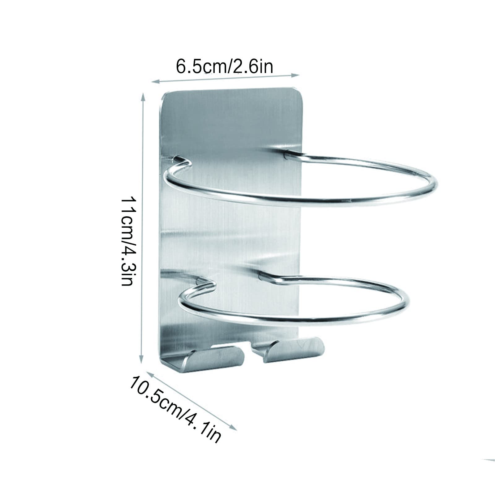 Supporto per asciugacapelli Staffa per mensola a muro Supporto per gancio per piastra Organizzatore Stoccaggio per colpi con spina Rack di stoccaggio per bagno Porta asciugacapelli professionale in