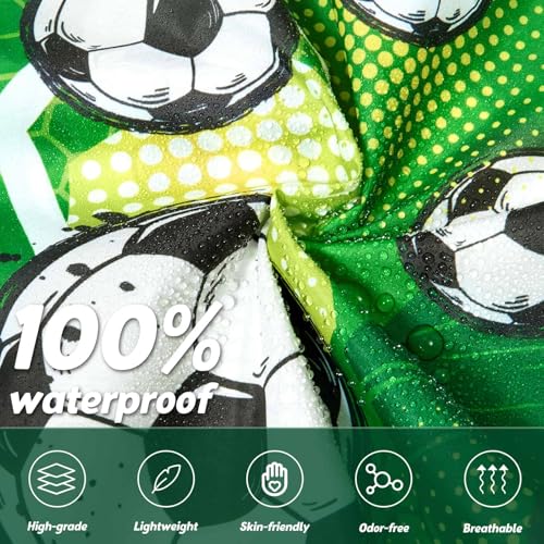 Image of WAWSAM Lightweight Rain Poncho Kids, Ponchos for Kids Waterproof Reusable Hooded, Kids Poncho Rain Jacket for Boys and Girls