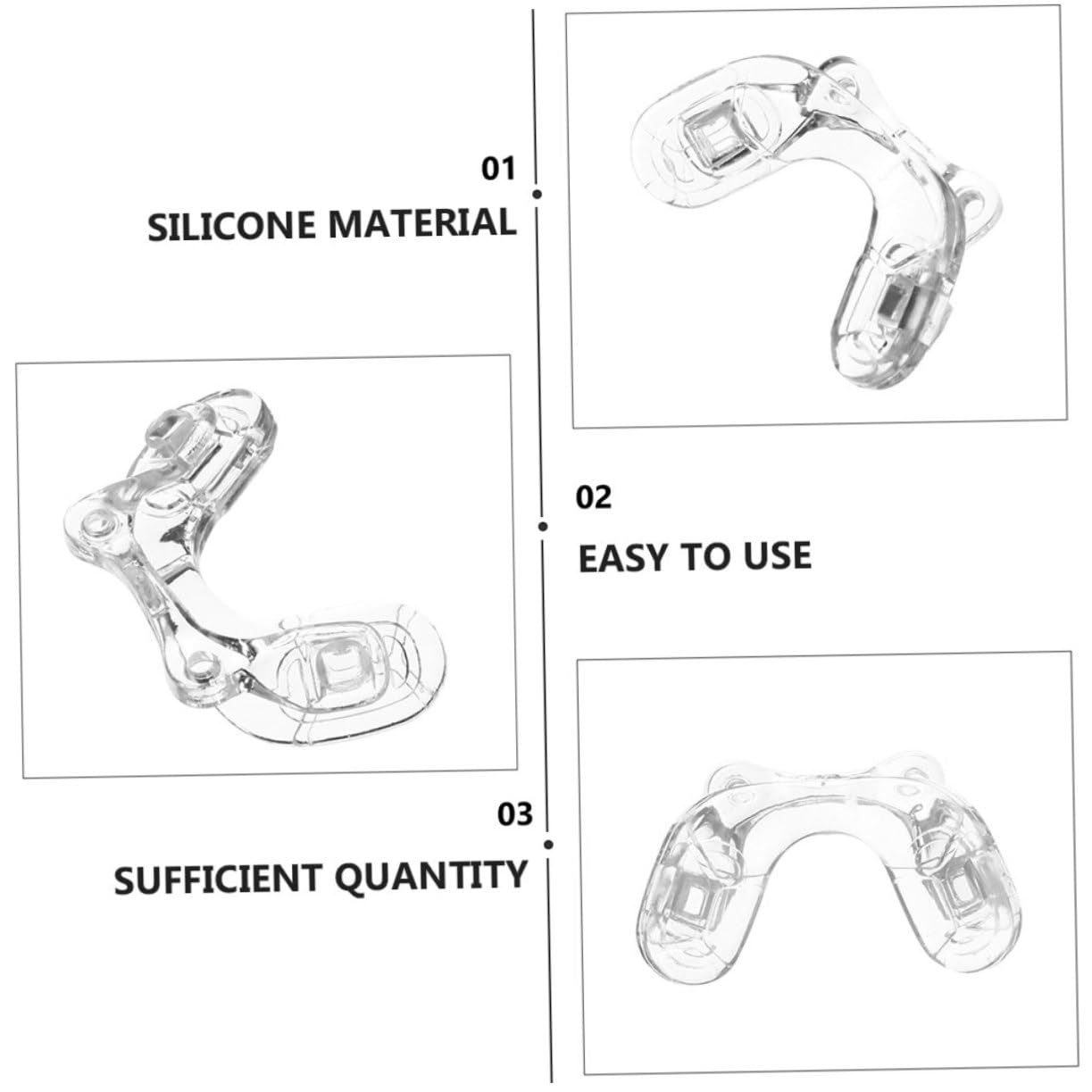 Mikikit 10 Paires de Plaquettes Nasales en Silicone pour Activités en Extérieur pour Lunettes Garçon et Filles Support de U Antidérapant Double Trou