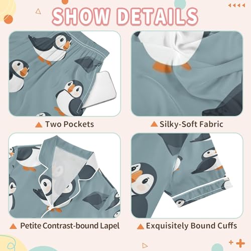 Silk Pajama Sets Short Sleeve Pajamas Sleepwear 2 Piece Pjs Set3