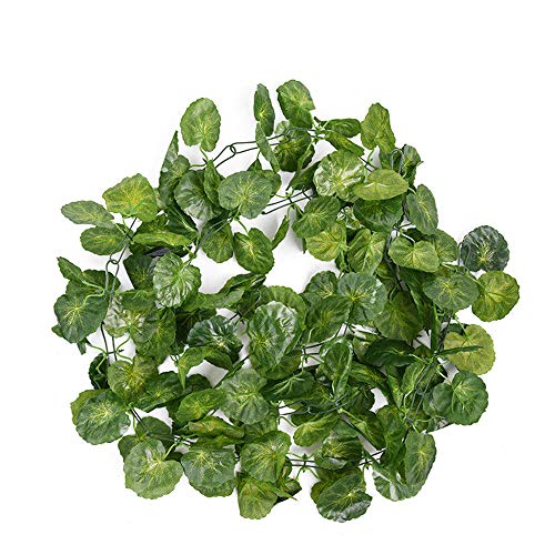 ZENGYUAN Plante murale à suspendre - Vignes et vignes - Fausse fleur - Fausse feuille de crabe - Feuille de melon - Feuille de lotus verte - Plante décorative (E) Cover