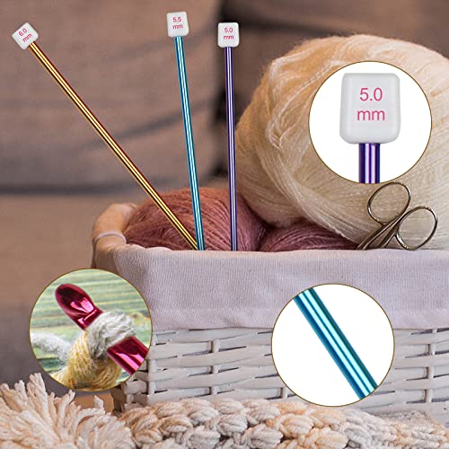 Image of Aeelike 35pcs Tunisian Crochet Hook Set, 11pcs Aluminum Crochet Hooks B-L Afghan Long Needles Crocheting Set with Drawstring Bag Accessories