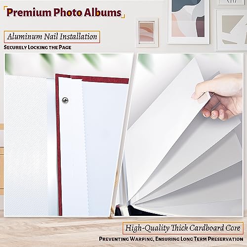 Image of Artfeel Photo Album Self Adhesive Scrapbook,Large Photo Book for 4x6,5x7,8x10 Pictures,DIY Album for Baby Wedding Family Travel Birthday,with Metallic Pen and Scraper