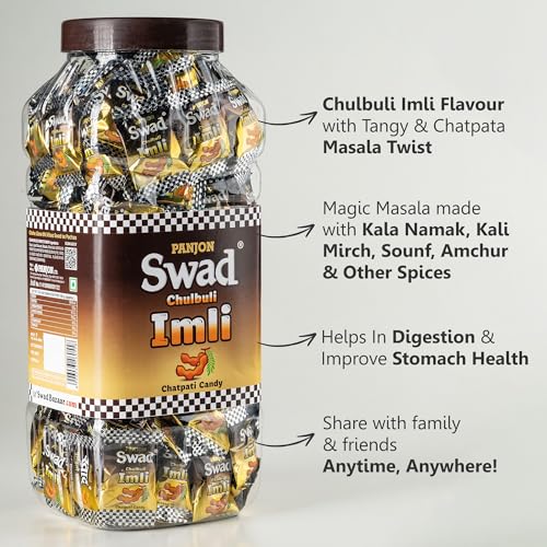Image of Swad Imli Candy Jar 200 Toffee (Khata Mitha Tamarind Masala),350 G