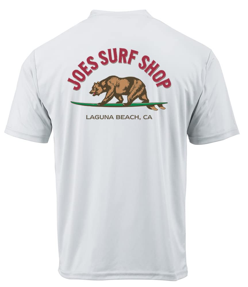 JOES SURF SHOP Surfing Bear Moisture Wicking Graphic Tee-2XL-White