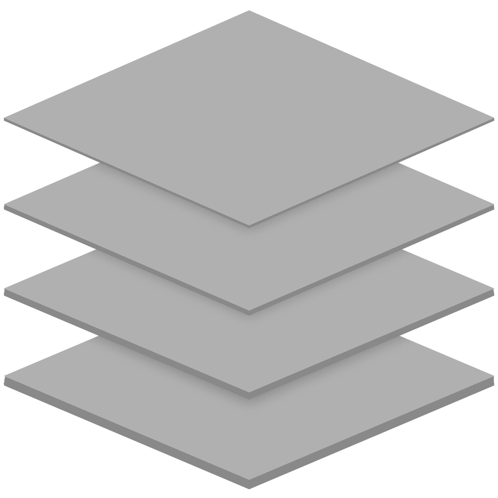 4-Pack 12,8 W/mK Wärmeleitpads, 100 x 100 x 0,5mm/1mm/1,5mm/2mm Silikon Thermal Pads, Performance Thermal Pad Wiederverwendbar Wärmeleitend Silikon Pad für PC-Laptop-Kühlkörper, CPU, GPU, Kühler
