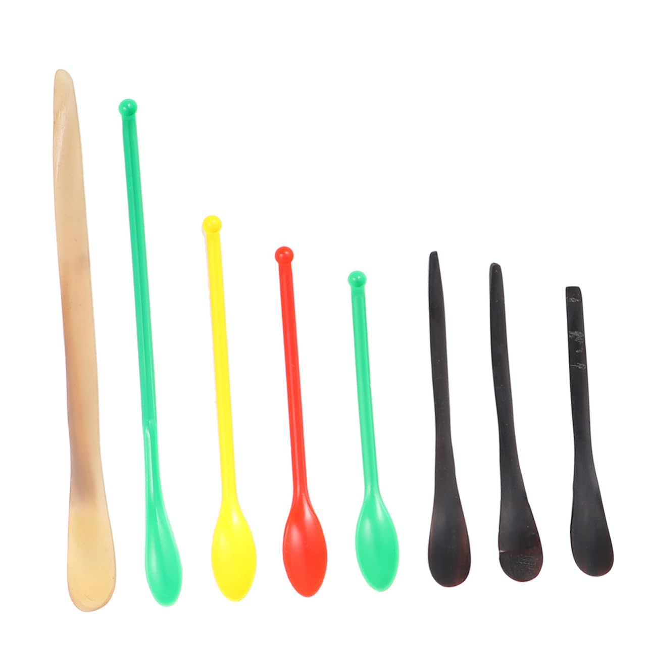 Ciieeo Set of 8 Lab Spoons Reagent Sampling Long Handle for Easy Lab Work Random