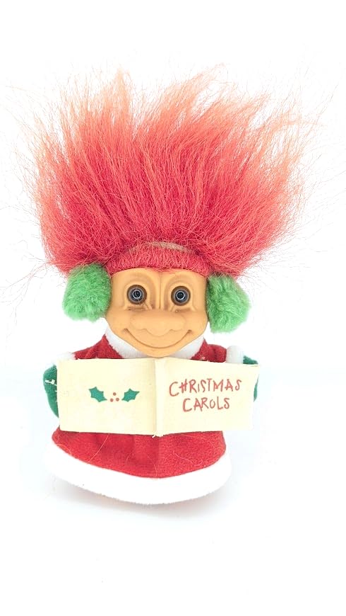 Amazon.com: Troll Doll Red Hair Christmas Caroler Vintage Retro 5