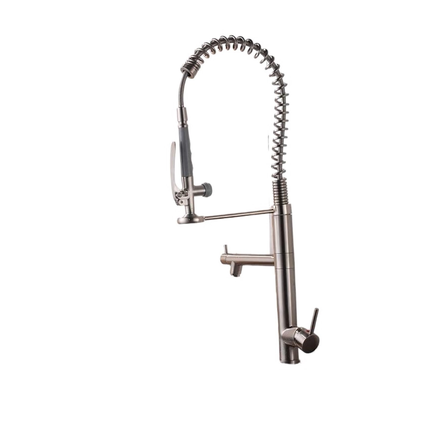 Robinet de cuisine à ressort avec mitigeur double buse chaud et froid