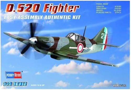 Hobby Boss Kit de construcción modelo de avión de combate D.520, escala 1/72