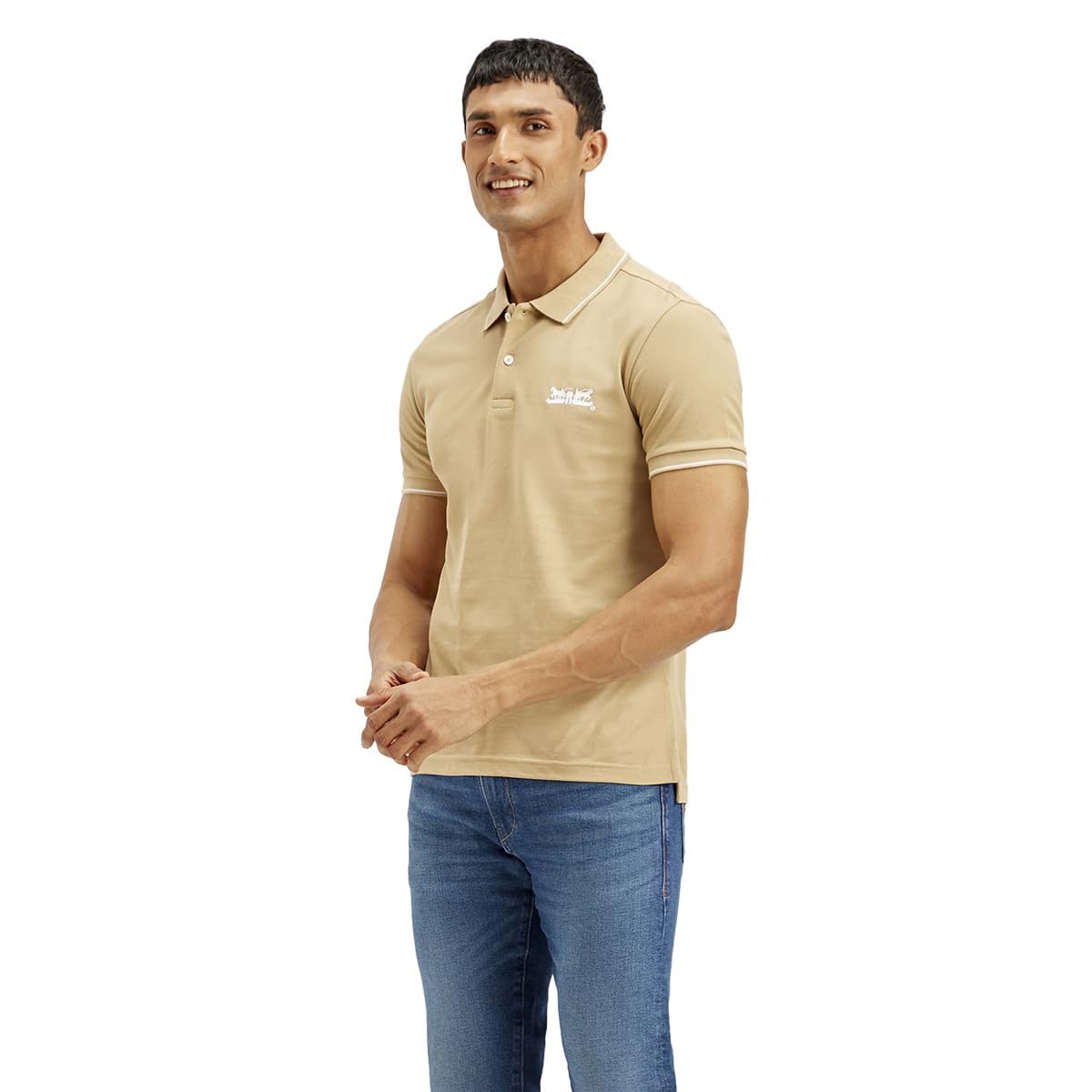 levi's Men's Solid Slim Fit Polo T-Shirt Light Brown-picture-18