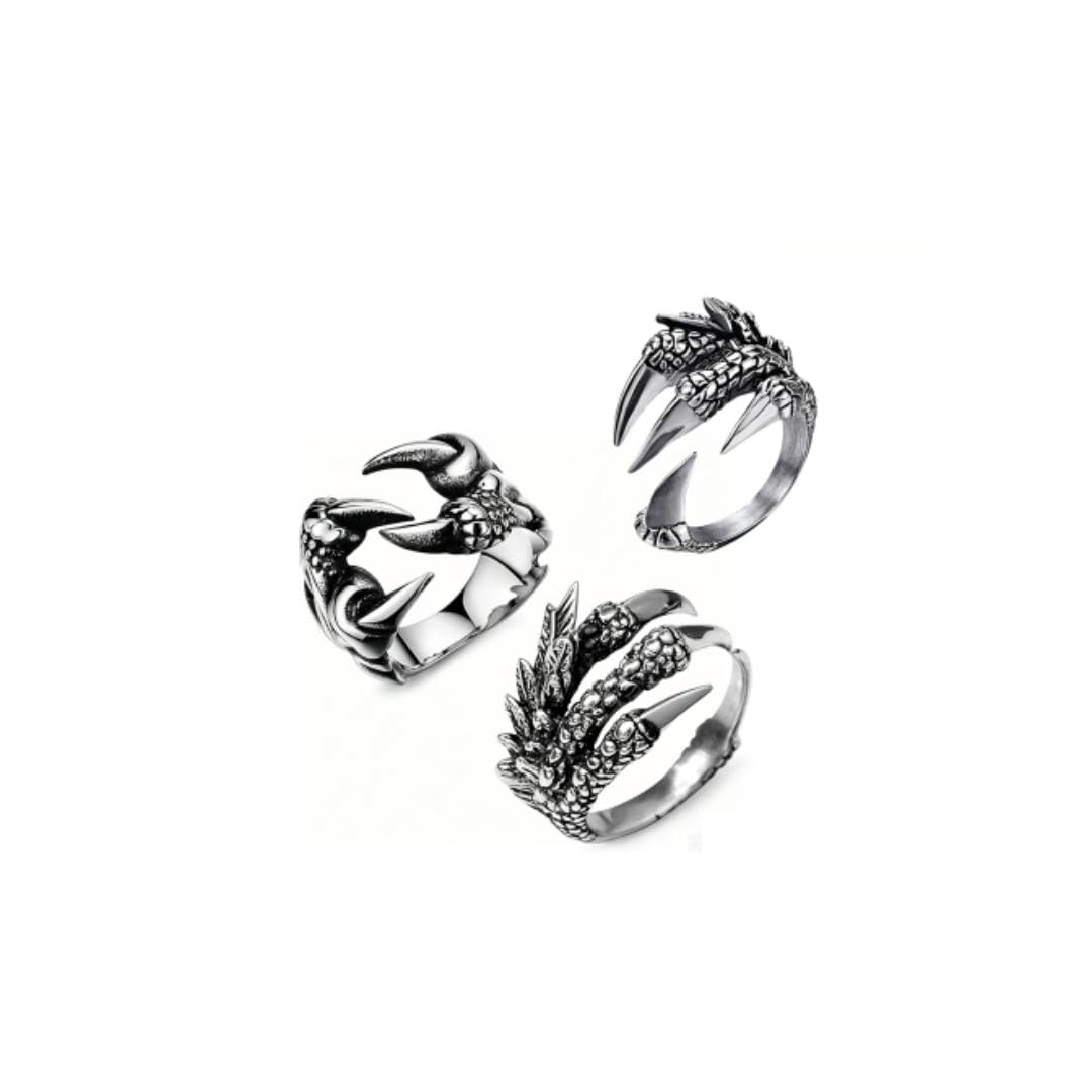 manthan 3PCS Ring for Men, Rings for Man with Dragon Pattern Design, Stylish Rings Collection for Fashion and Streetwear Styling, Vintage Adjustable Fit for Casual Party Travel Use for Men Friends Riders-picture-48