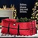 Zober Christmas Tree Storage Bag 9 Ft - Wide Artificial Disassembled Christmas Tree Storage - 2 Zipper, Durable Straps & Handles - XMas Tree Bag Made From Tear Proof 600D Oxford - Red