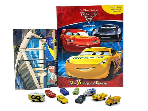 Disney / Pixar Cars 3 Mein Bilder- und Spielebuch - Spiel- und Beschäftigungsbuch, 10-seitiges Buch, 9 Spielfiguren, 1 Spielmatte Disney / Pixar Cars 3 Mein Bilder- und Spielebuch - Spiel- und Beschäftigungsbuch, 10-seitiges Buch, 9 Spielfiguren, 1 Spielmatte