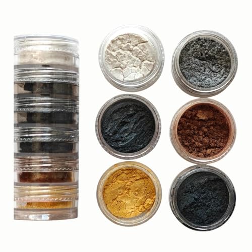 Mica Powder Set A (Pack of 6) – Premium Cosmetic Grade, Vibrant C...