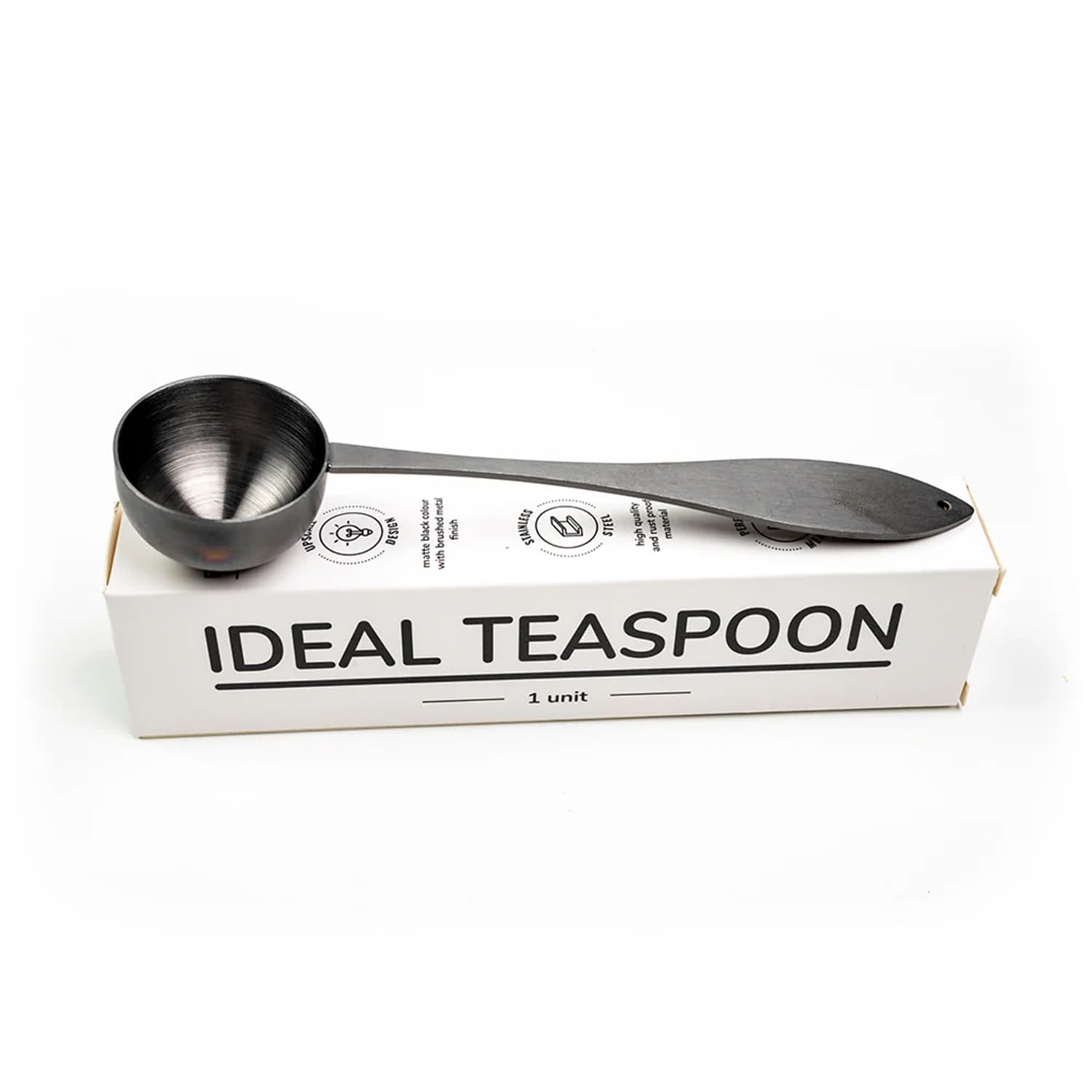 Udyan Tea Ideal Tea Spoon (Pack of 1)| Stainless Steel Black Matte Tea Measuring Spoon for Perfect Tea Brewing-image-42