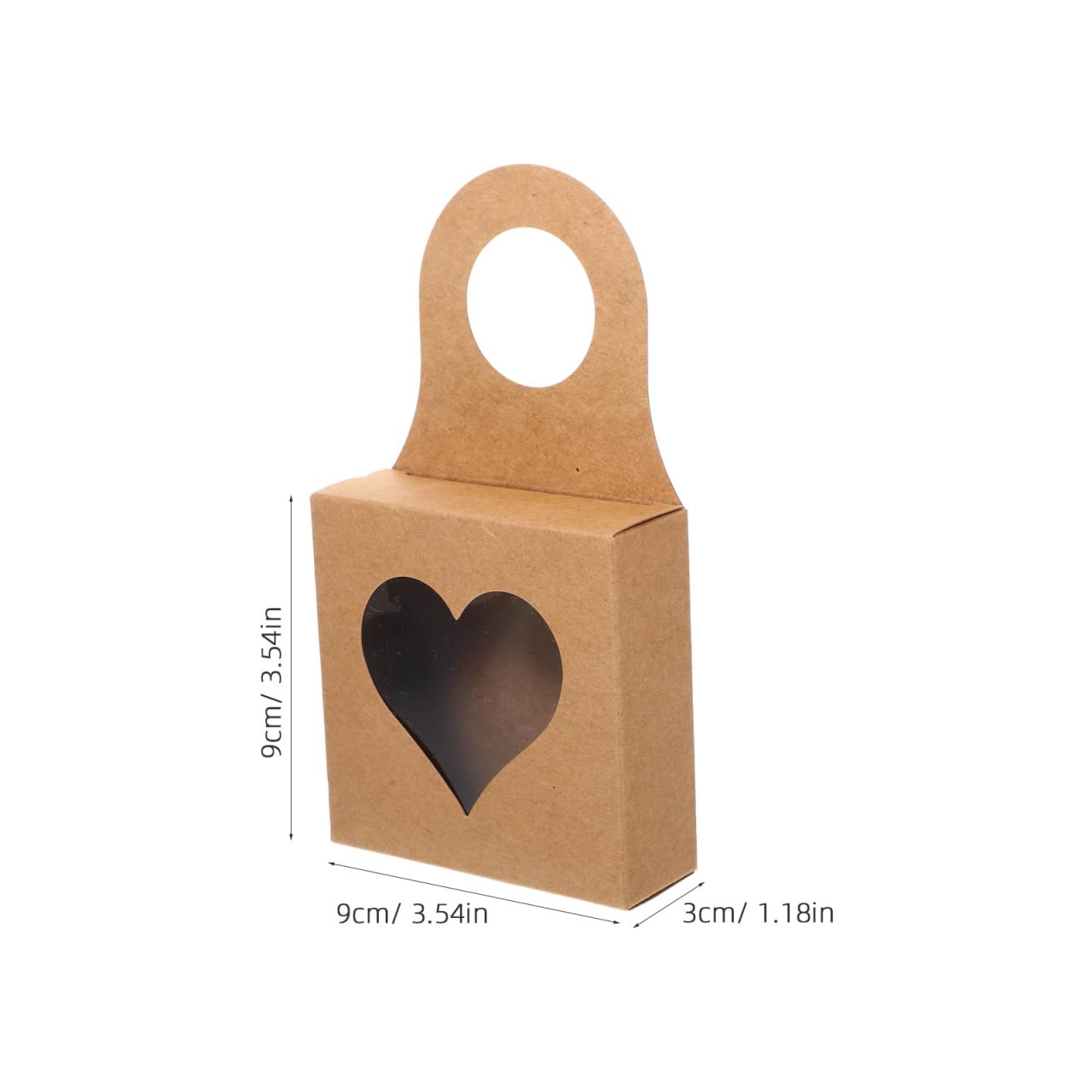 BESTonZON 25 PCS Kraft Paper Wine Bottle Boxes with Window, Hanging Gift Candy Container for Wine, Foldable Favor Boxes for Candy, Chocolate, and Cookies, Ideal for Weddings and Parties