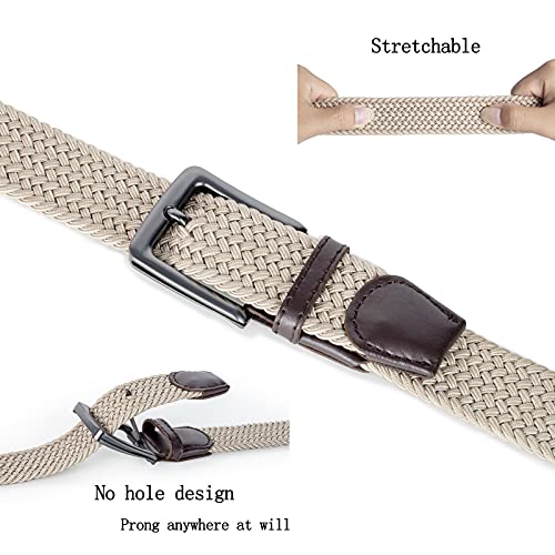Image of AGEA Elastic Stretch Woven Braided Waist Belt for Men and Women