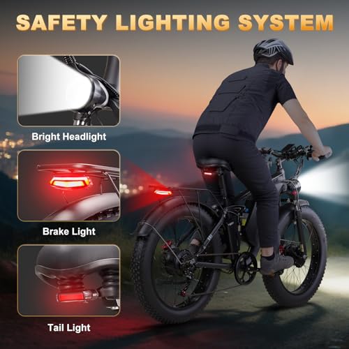 9000W Dual Motor Ebike,24″ Fat Tire Electric Bike for