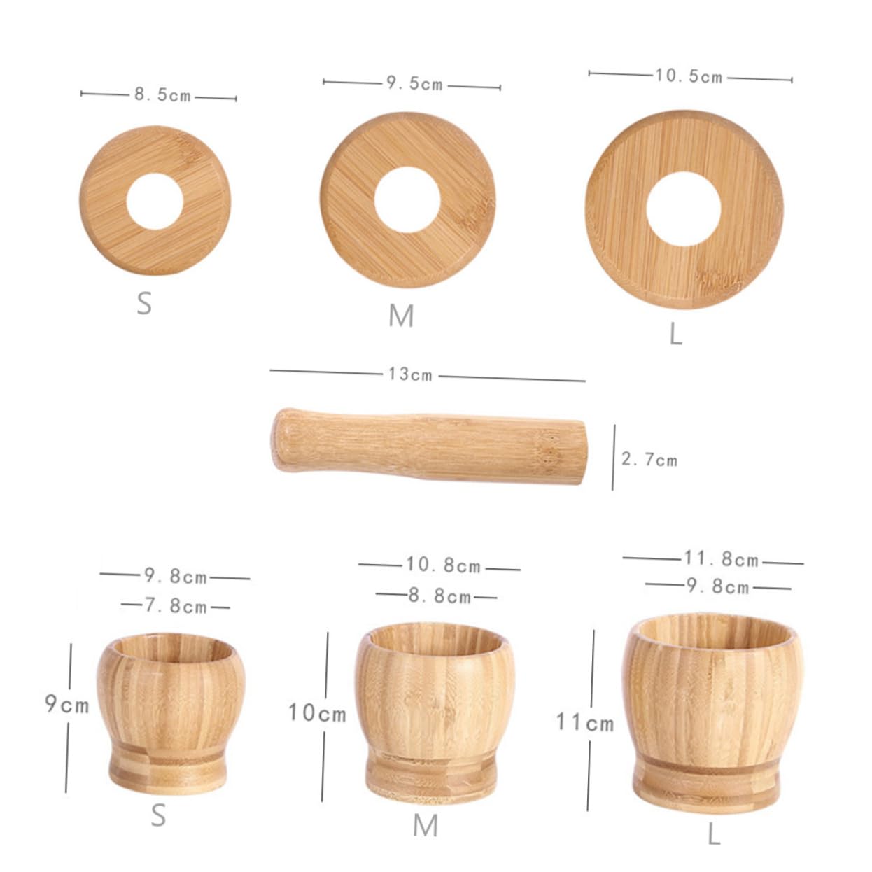 GRIRIW Garlic Press and Pestle Set for Kitchen Use Large with Lid Food Preparation Accessories for Home and Restaurant Cooking for Spice and