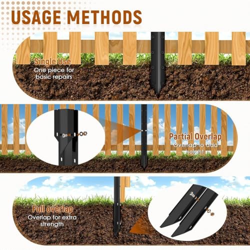 Support de poteau de clôture pour fixer les barrières de jardin en bois