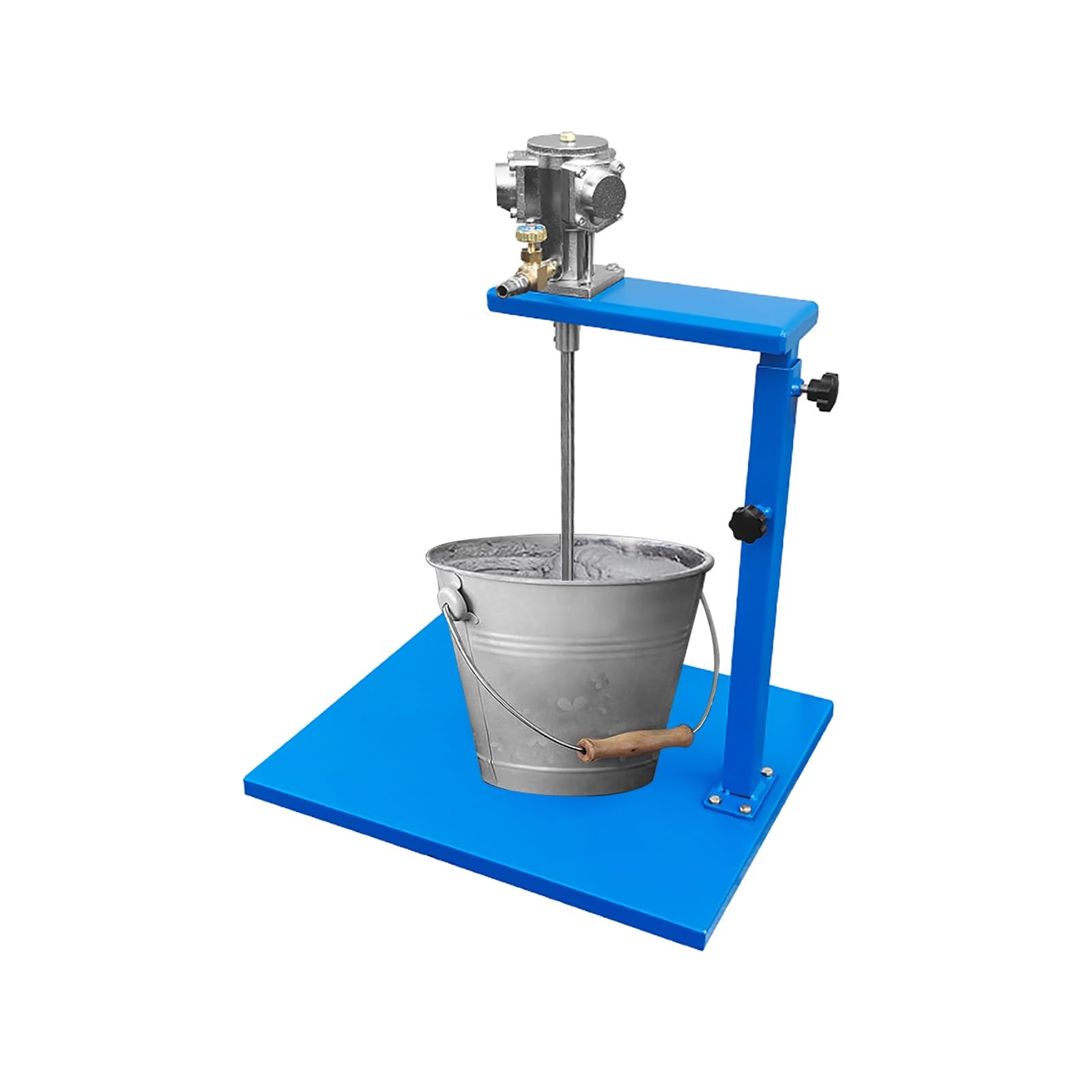 20L Mezclador Neumático, 1/8HP Taladro Mezclador de Pintura de Acero Inoxidable, Altura ajustable, for Materiales Químicos, Pinturas con Soporte