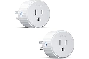 Smart Plugs Compatible with Google Home, Hands-Free Voice Control Smart Outlets with Timer