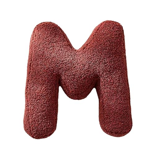 Generic Cuscino a forma di lettera dell'alfabeto inglese, morbido peluche, decorativo, 38 cm x 30 cm