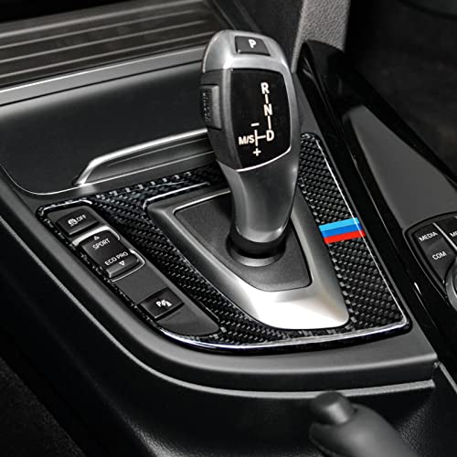 Image of Car Gear Shift Panel Trim Carbon Fiber Decal Center Console Sticker fits for BMW F30 F31 F34 3GT F32 F33 F36 2012-2019 Accessories - 330e NOT FIT