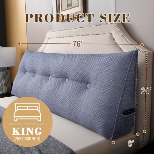 6% Off King Wedge Headboard Pillow for Sitting Up & Reading - Image 3