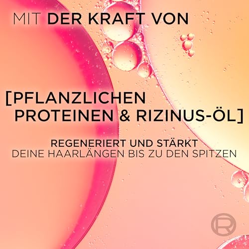 L'Oréal Paris Elvital XXXL Shampoo gegen Spliss, Für traumhaft langes Haar, Mit Rizinusöl, Vitaminen und pflanzlichen Proteinen, Dream Length Super Aufbau Haarshampoo, 1 x 1000 ml