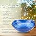 Badash Decorative Glass Serving Bowl, Alabaster Glass Centerpiece Fruit Bowl, Home Décor Table Accent Bowl, 10” Diameter, Cobalt Blue