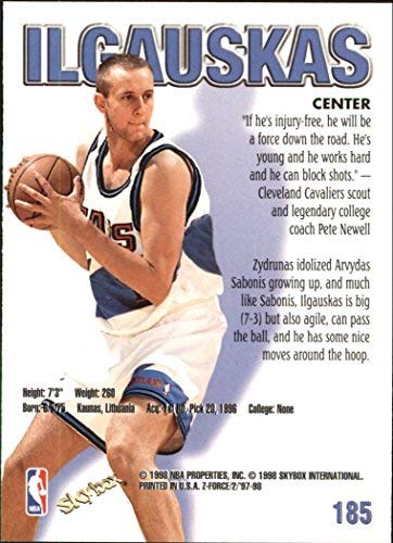Amazon.com: 1997-98 Z-Force #185 Zydrunas Ilgauskas NBA Basketball
