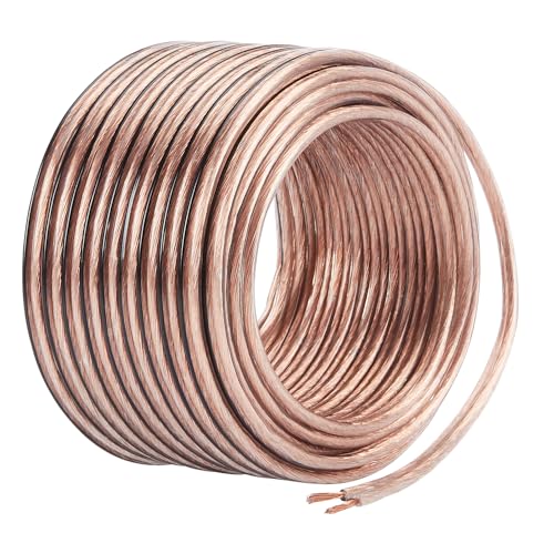 amazon basics 16-Gauge/AWG Speaker Wire, Oxygen-Free Copper, Two ...