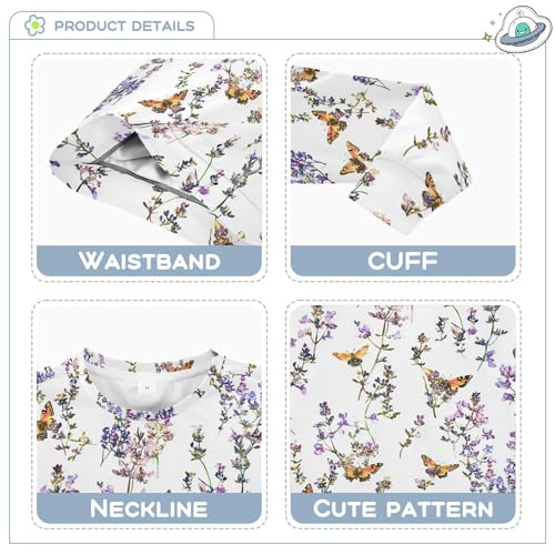 JUNZAN Chic Thyme Flowers White Big Girls Sweatshirt Hoodie Fleece Kids Hoodies Boys Sports 4T3