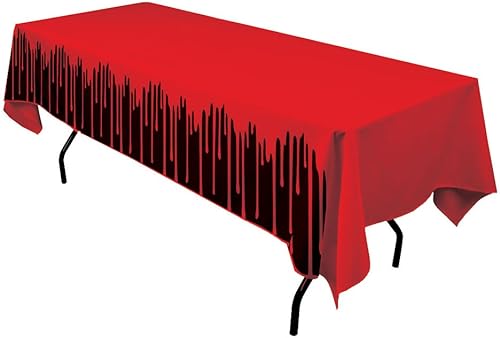 Forum Novelties 79040 - Cubierta de mesa de esqueleto de Halloween espeluznante para decoración de fiesta, accesorio de Horror Bo Bone, multicolor,