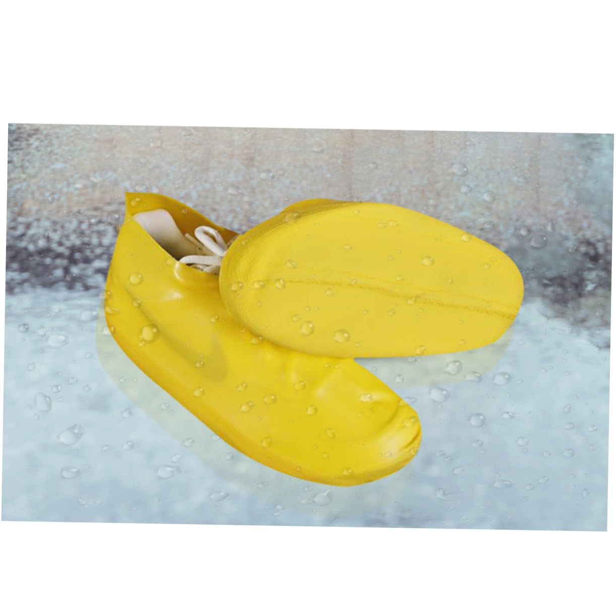 CIYODO 1 Pair Anti-skid Overshoes Anti-slip Shoe Cover Shoe Protector Shoes Cover Rainy Day Shoes Case Yellow