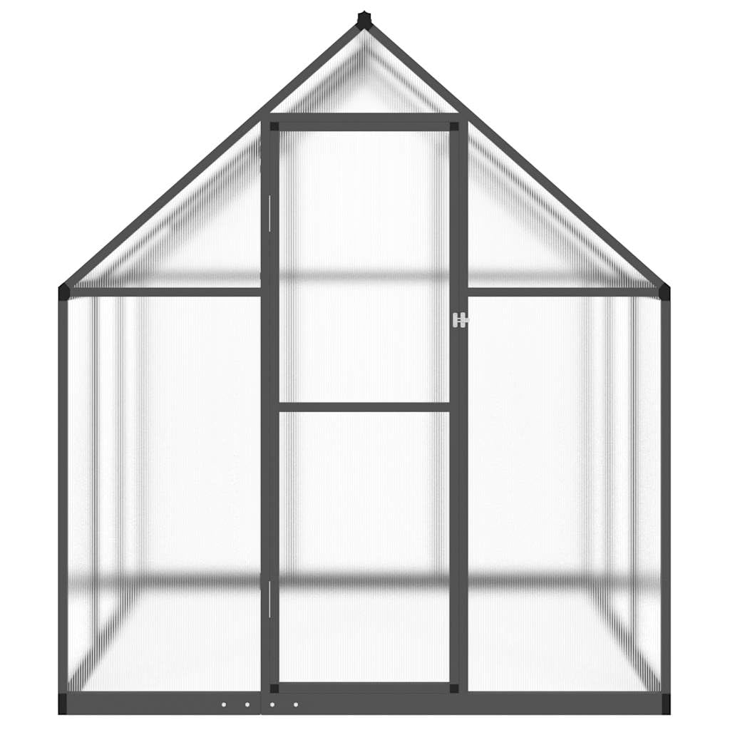 Aluminiowa szklarnia ogrodowa z podstawą antracytową 169 x 169 x 195 cm