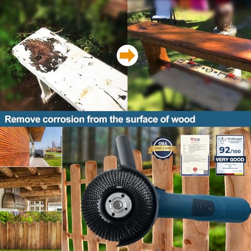 OBA 2 Pedazos Disco Amoladora Madera 125 mm, Discos para Madera se utiliza en Amoladoras Angulares para Grabar y Pulir - imagen 4