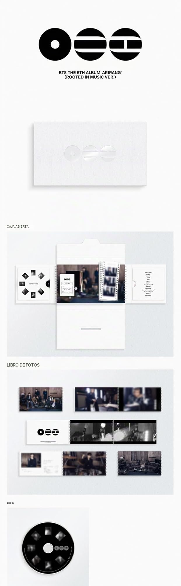 B.T.S ARIRANG [Rooted In Korea + Music + Living Legend + Weverse Albums 4 Ver. Set] El quinto álbum