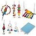 MengH-SHOP Juguetes para Pájaros 8 Piezas Juguete Colorida para Masticar Pájaros Que cuelga la Perca Juguete para Pequeños y Medianos Loros de Aves